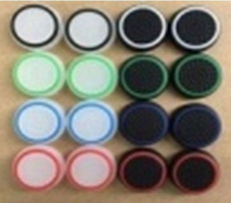  Накладки на стики геймпада Cover for Stick Silicon 2 in 1 Кант White/Green 