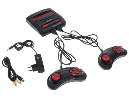 Игровая приставка 16 bit Sega Magistr Drive 2 Little (160 в 1) + 160 встроенных игр + 2 геймпада (Черная)