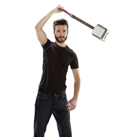 Электронный молот Hasbro: Молот Тора Мьельнир (Thor Mjolnir Hammer) Марвел: Мстители (Marvel: Avengers) (C1881) Реплика 50 см