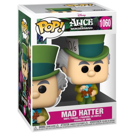 фигурки Фигурка Funko POP! Disney: Безумный шляпник (Mad Hatter) Алиса в стране чудес 70 лет (Alice in Wonderland 70th) (55736) 9,5 см