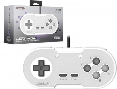   Retro-Bit Legacy 16 Wired Controller with USB Port Platinum Collection Classic Grey (RB-UNI-2172) (PC/Switch/MAC)