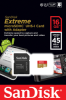 MicroSD Карта памяти 16GB SanDisk Class 10 Extreme 45MB/s + SD адаптер (PC)