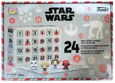 фигурки Набор подарочный Funko Advent Calendar: 24 Фигурки (24 Figures) Звездные войны Праздник 2022 (Star Wars Holiday 2022) (62090) 4,5 см