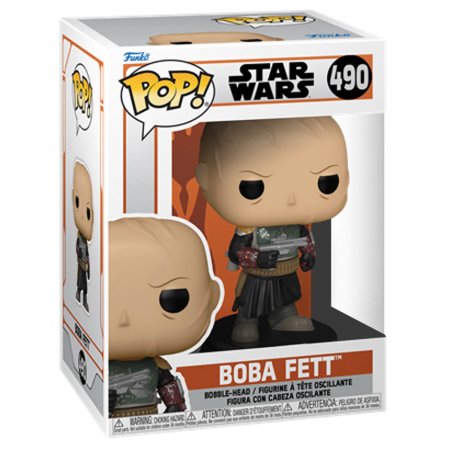   Funko POP! Bobble:     (Boba Fett w/o Helmet (Exc))    (Star Wars Mandalorian) (58288) 9,5 