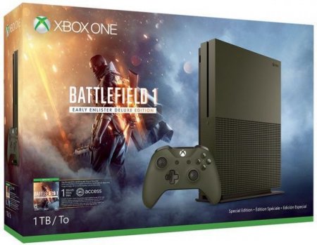   Microsoft Xbox One S 1Tb Eur  + Battlefield 1 