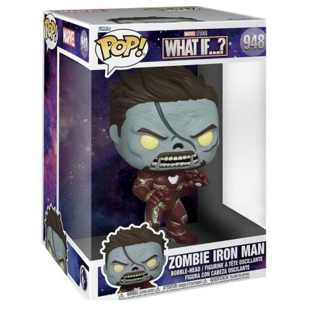 фигурки Фигурка Funko POP! Bobble: Железный человек (Iron Man (Exc)) Марвел: Что если зомби... (Marvel: What If Zombie) ((948) 58206) 25 см