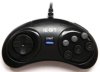 Геймпад проводной 16 bit Super Drive 2 Controller узкий разъем 9 Pin (Черный) (16 bit)