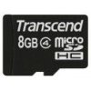 MicroSD Карта памяти 8GB Transcend Class 4 + SD адаптер (PC) 