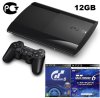 Игровая приставка Sony PlayStation 3 Super Slim (12 Gb) RUS Black (чёрная + Gran Turismo 6 Русская Версия + Gran Turismo 6 Игровая валюта (дополнение)