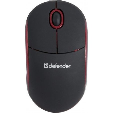 Мышь DEFENDER Discovery MS-630, мини, чёрная/красная (PC) 