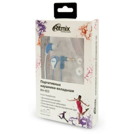 Наушники RITMIX RH-183, черные/белые (PC) 