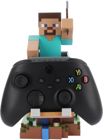  Фигурка подставка для геймпада/телефона Cable Guys: Стив (Steve) Майнкрафт (Minecraft) (897122) 20 см 