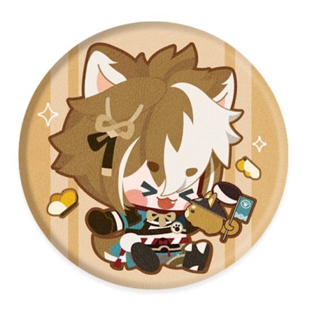  Genshin Impact Chibi Character Cloth Badge: -  (Canine Warrior Gorou)   (Genshin Impact) (6975213680445) 6 