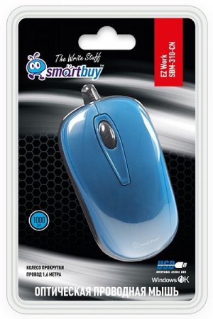 Мышь Smartbuy 310, голубая (PC) 