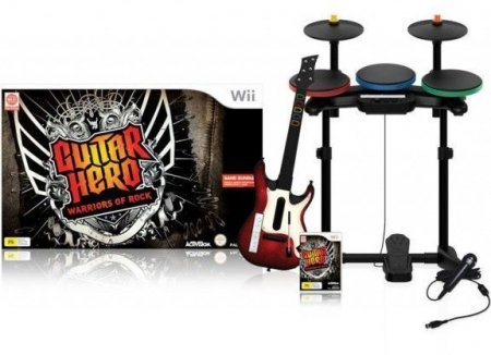   Guitar Hero: Warriors of Rock Band Bundle ( +  +  + ) (Wii U)  Nintendo Wii U 
