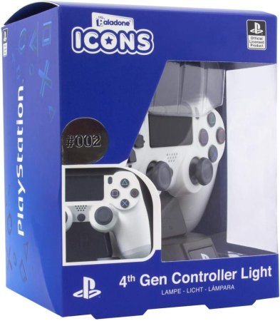  Лампа/Светильник/Ночник Paladone Icons: ПС4 Дуалшок #002 (PS4 Dualshock #002) Плейстейшен 4-го поколения (4TH Gen Playstation) (PP6398PSV3) (031237) 14 см