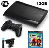 Игровая приставка Sony PlayStation 3 Super Slim (12 Gb) Rus Black Move Starter Pack (Контроллер движений PlayStation Move + Камера PlayStation Eye + E