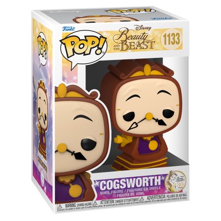 фигурки Фигурка Funko POP! Disney: Когсворт (Cogsworth) Красавица и Чудовище 30-ти летняя годовщина (Beauty & The Beast 30th) (57582) 9,5 см