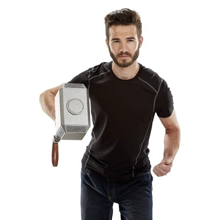 Электронный молот Hasbro: Молот Тора Мьельнир (Thor Mjolnir Hammer) Марвел: Мстители (Marvel: Avengers) (C1881) Реплика 50 см