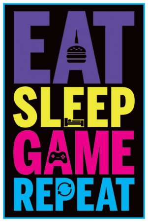   Maxi Pyramid: , , ,  (Eat, Sleep, Game, Repeat)  (Gaming) (PP34475) 91,5 