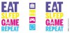  Кружка Pyramid: Ешь, Спи, Играй, Повторяй (Eat, Sleep, Game, Repeat) Игровая (Gaming) Inner Mug (MGC25459) 315 мл