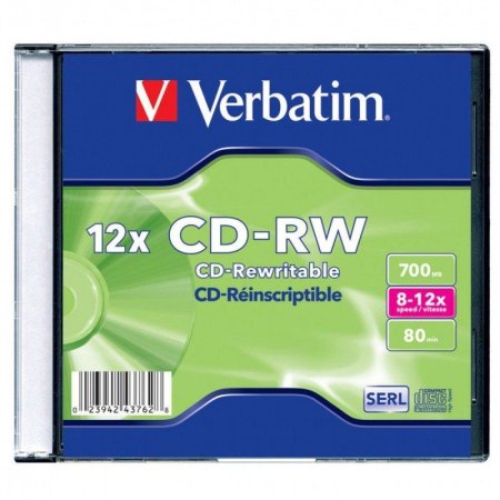 Диск VERBATIM CD-RW 700Mb (1 шт)