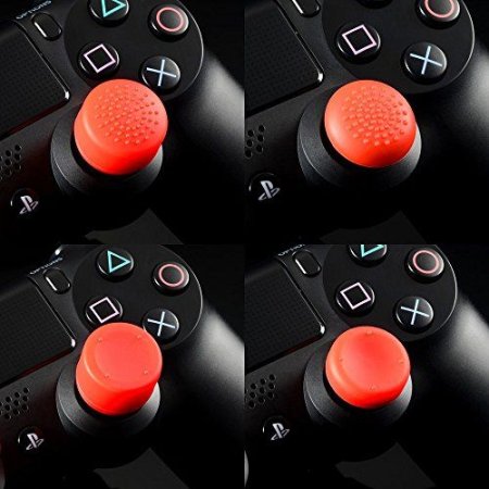  Накладки на стики геймпада Cover for Stick Silicon 8 in 1 Red (8 шт) 