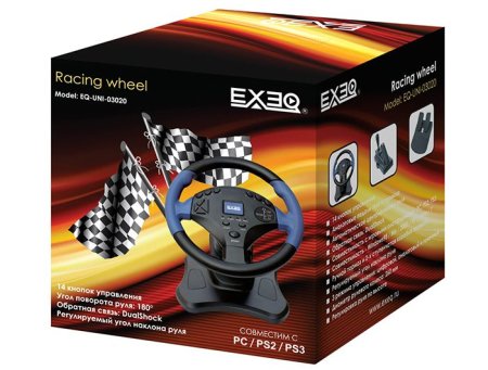 Руль Exeq Racing Wheel PC/PS3/PS2 (PS2) для Sony PS2