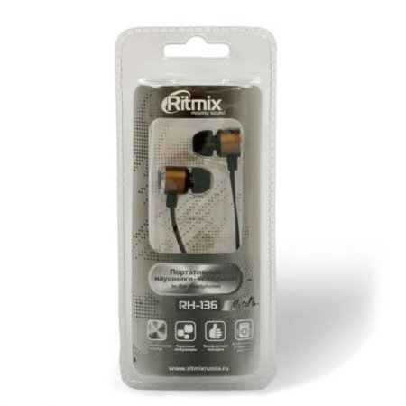 Наушники RITMIX RH-136 бронза (PC) 