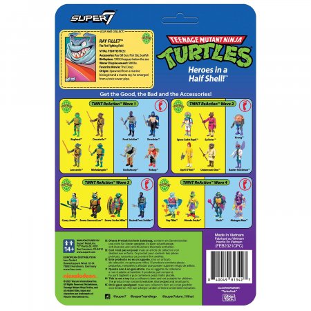   Super7 ReAction figures:   (Ray Fillet) - (TMNT: Teenage Mutant Ninja Turtles) (TMNTW04-RAY-01) 9,5  
