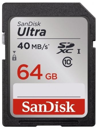 SDXC   64GB Sandisk Class 10 Ultra UHS-I (U3) 40MB/s (PC) 