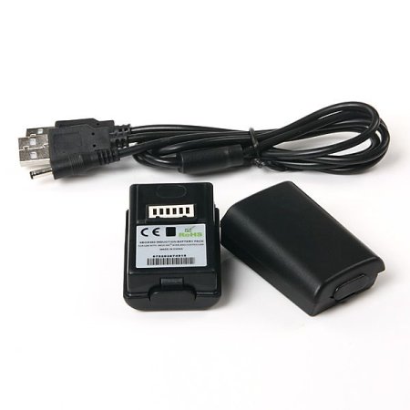 Зарядная станция индукционная (Induction Charger) для двух контроллеров + 2 аккумулятора (Чёрный) (Xbox 360) 