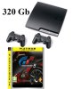 Игровая приставка Sony PlayStation 3 Slim (320 Gb) Rus Black (чёрная) + 2 Беспроводных контроллера DUALSHOCK 3 + Игра Gran Turismo 5 Русская Версия