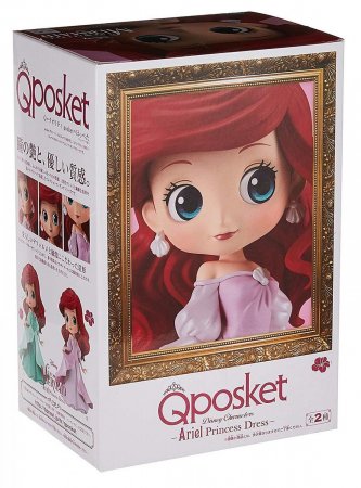  Banpresto Q posket Disney Characters:      ( ) (Ariel Princess Dress (B Pink Dress)) (35685) 14 