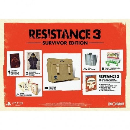   Resistance 3   (Survivor Edition)  PlayStation Move   (  3D) (PS3)  Sony Playstation 3
