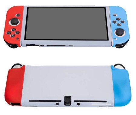 Силиконовый чехол Silicone Case OIVO (IV-SW155RB) Красный/Синий (Switch OLED)