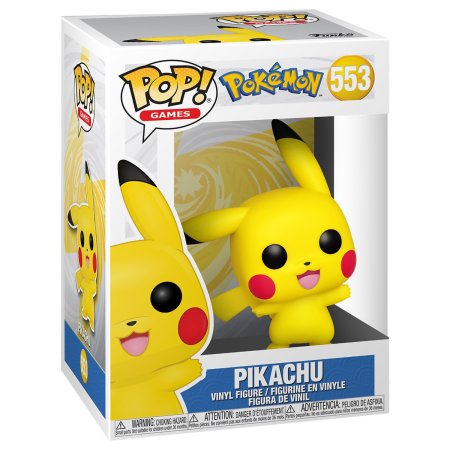 фигурки Фигурка Funko POP! Games: Пикачу Машет Рукой (Pikachu Waving) Покемон (Pokemon) ((553) 43263) 9,5 см