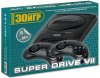 Игровая приставка 16 bit Super Drive 7 (30 в 1) + 30 встроенных игр + 2 геймпада (Зеленая)
