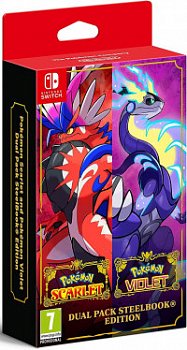  Pokemon Scarlet and Pokemon Violet Dual Pack SteelBook Edition (Switch)  Nintendo Switch