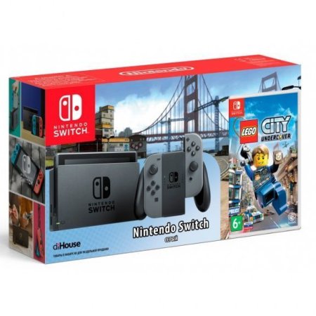 Игровая приставка Nintendo Switch Gray (Серая) + игра LEGO City: Undercover