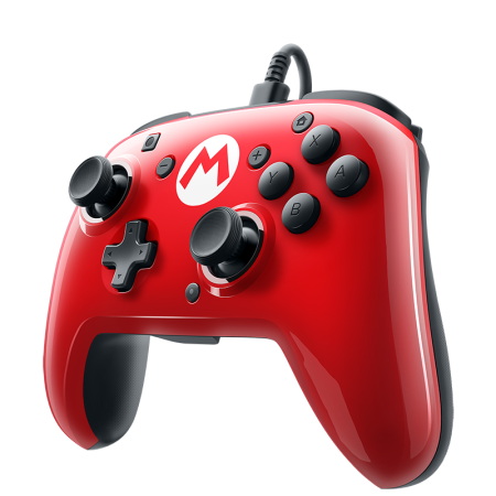Геймпад проводной Faceoff Deluxe Pro Controller Super Mario Edition Зеленый/Красный (Switch)