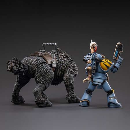 Набор из двух фигурок JoyToy: Кавалерия Громовых Волков Фроде 1:18 (Thunderwolf Cavalry Frode 1:18) Вархаммер 40K Космические Волки (Warhammer 40K Space Wolves) (JT3099) 33 см Персонажи игр