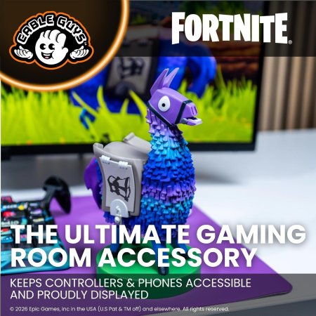 Фигурка подставка для геймпада/телефона Cable Guys: Лама с припасами (Supply Llama) Фортнайт (Fortnite) 20 см