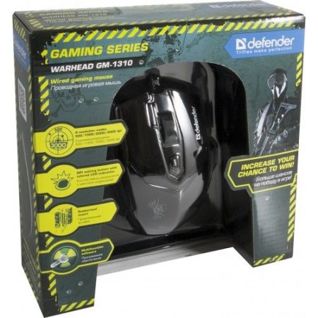 Мышь DEFENDER Warhead GM-1310, чёрная (PC) 