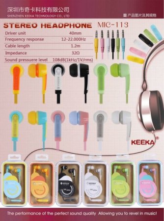 Стерео-гарнитура KEEKA MIC-113, зеленая (PC) 