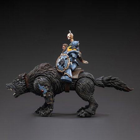 Набор из двух фигурок JoyToy: Кавалерия Громовых Волков Фроде 1:18 (Thunderwolf Cavalry Frode 1:18) Вархаммер 40K Космические Волки (Warhammer 40K Space Wolves) (JT3099) 33 см Персонажи игр
