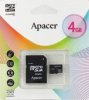 MicroSD Карта памяти 4GB Apacer Class 4 + SD адаптер (PC)