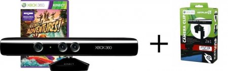   Microsoft Kinect  Xbox 360 Rus +  Kinect Adventures 5    +       Kinect 