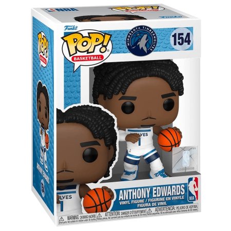 фигурки Фигурка Funko POP! NBA: Энтони Эдвардс (Anthony Edwards) Тимбервулвз (Timberwolves) ((154) 65794) 9,5 см