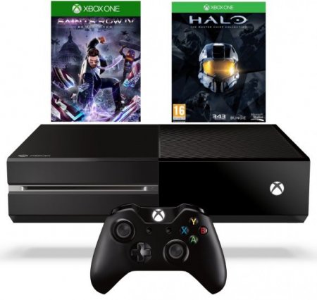   Microsoft Xbox One 500Gb Rus  + Halo: The Master Chief Collection + Saints Row 4 (IV): Re-Elected 